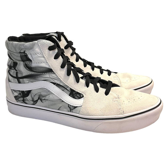 Vans Other - Vans Sk8 High Top Skate Shoes White Gray Mens 13